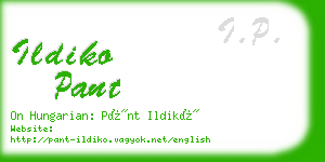 ildiko pant business card